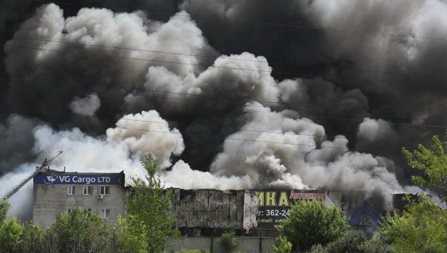 Пожар в Новосибирске Пожар в Новосибирске