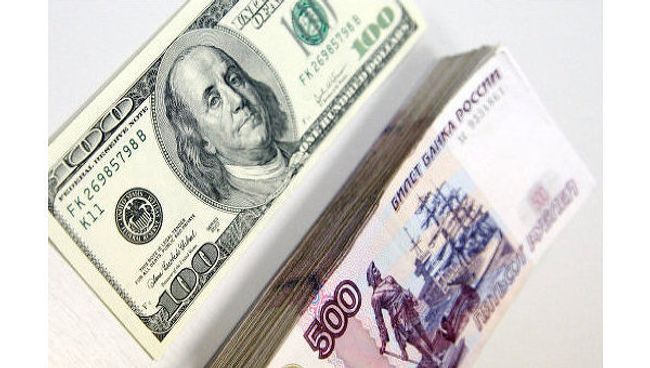 Денежные купюры. Доллары США. Рубли. Архив