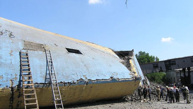 Авария на шахте имени Бажанова в Макеевке Донецкой области
