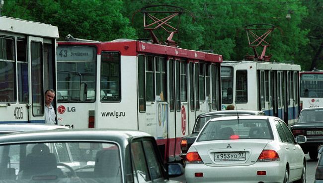 Пробки на дорогах в Москве