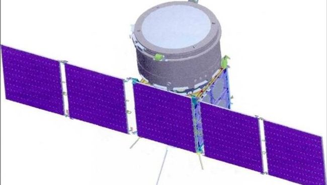 Общий вид космического аппарата Коронас-Нуклон в рабочем положении Общий вид космического аппарата Коронас-Нуклон в рабочем положении