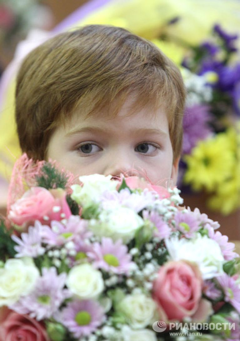 День знаний в одной из московских школ День знаний в одной из московских школ
