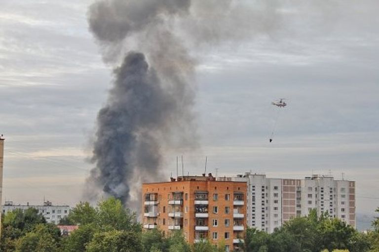 Пожар в бизнес-парке на западе Москвы ликвидирован Пожар в бизнес-парке на западе Москвы ликвидирован