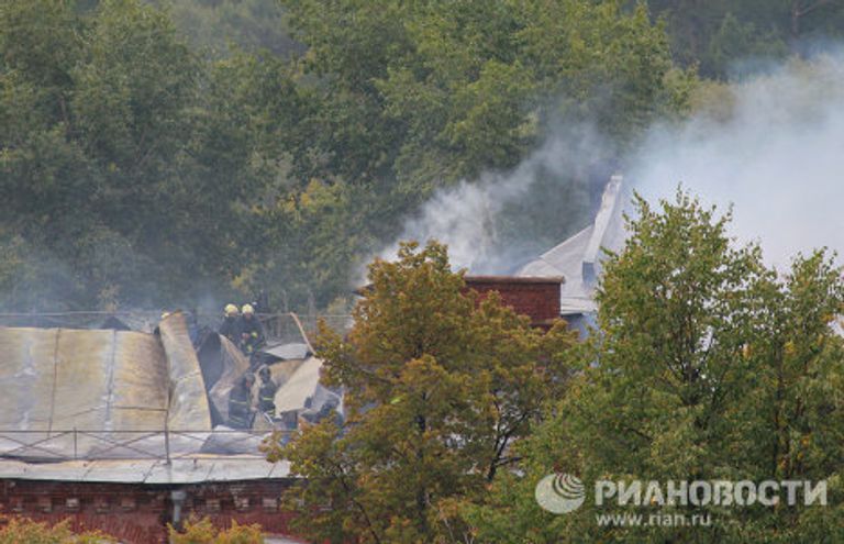 Пожар в бизнес-центре на Можайском шоссе в Москве Пожар в бизнес-центре на Можайском шоссе в Москве
