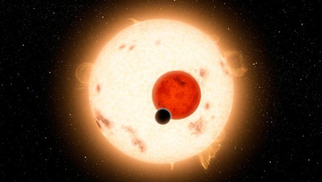 Планетная система с двумя солнцами Kepler-16. Архивное фото Планетная система с двумя солнцами Kepler-16. Архивное фото