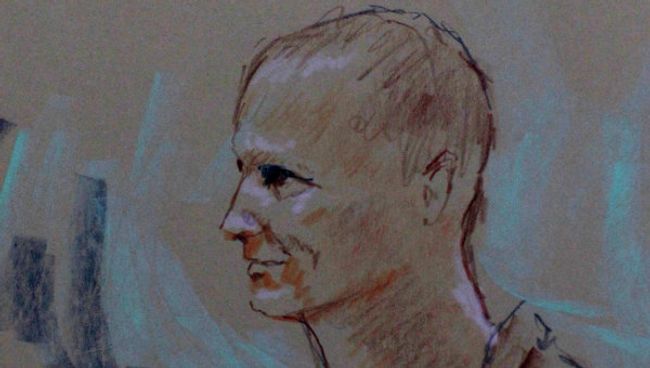 Рисунок с изображением Джареда Лофнера из зала суда в штате Аризона