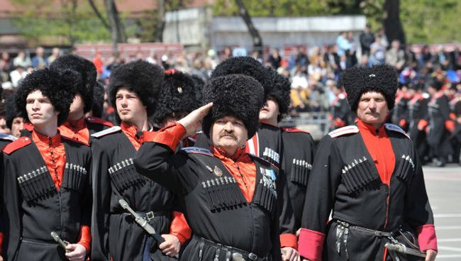 Казачий парад в Краснодаре