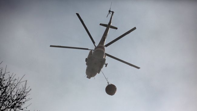 Тушение пожаров в лесной зоне в черте города Братска