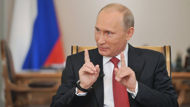Интервью Владимира Путина федеральным каналам