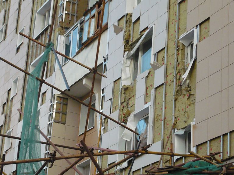 Обрушение строительных лесов в Зеленограде Обрушение строительных лесов в Зеленограде