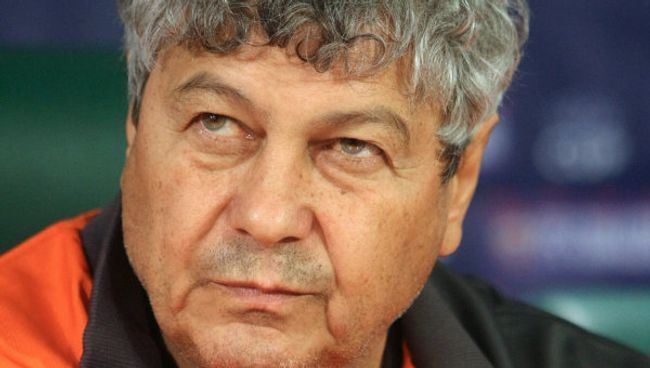 Главный тренер ФК Шахтер Мирча Луческу на пресс-конференции