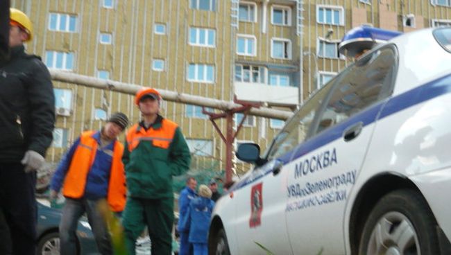 Последствия падения строительных лесов в Зеленограде Последствия падения строительных лесов в Зеленограде