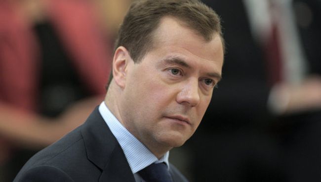Президент России Дмитрий Медведев в резиденции Горки. Архивное фото