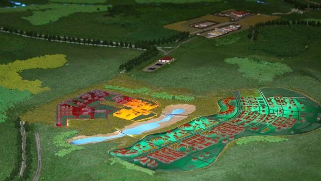 Макет космического городка космодрома Восточный