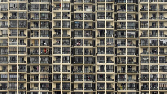 Вид на жилой дом в Китае. Архивное фото Вид на жилой дом в Китае. Архивное фото