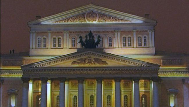 Грандиозное световое шоу показали на фасаде Большого театра