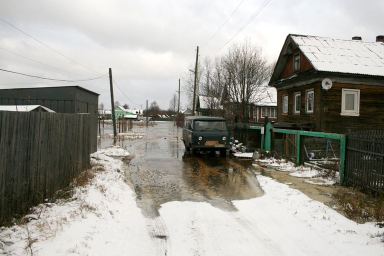 Подтопление жилых домов в Архангельске Подтопление жилых домов в Архангельске