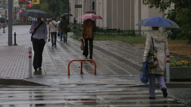 Прохладная и дождливая погода в Москве