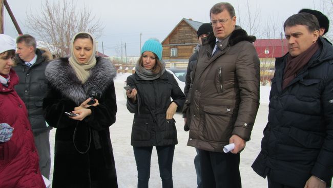 Мэр Николайчук на объезде по уборке снега в Томске Мэр Николайчук на объезде по уборке снега в Томске