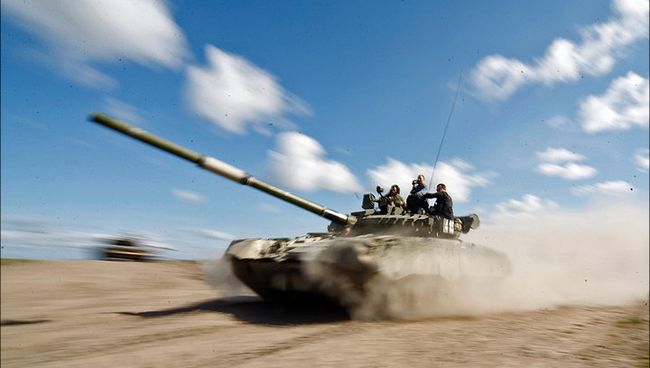 Учения танкистов в Ленобласти 