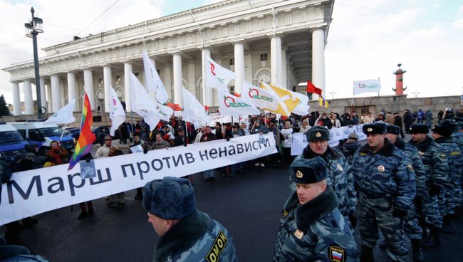 Марш против ненависти в Санкт-Петербурге. Архивное фото Марш против ненависти в Санкт-Петербурге. Архивное фото