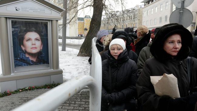 Прощание с оперной певицей Галиной Вишневской