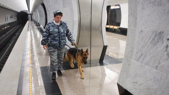 Сотрудница Центра кинологической службы