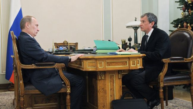 Встреча Владимира Путина с Игорем Сечиным