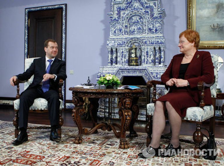 Встреча Д. Медведева и Т. Халонен Встреча Д. Медведева и Т. Халонен