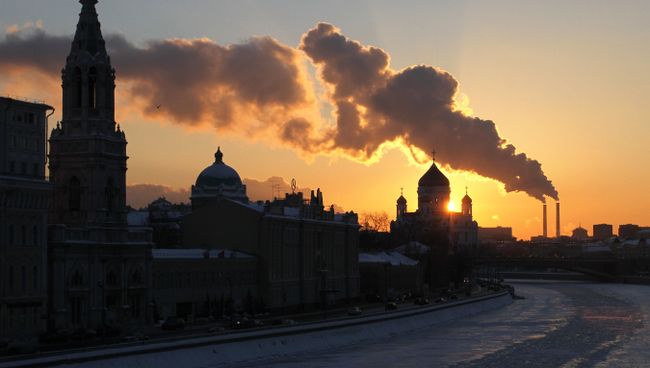 Сильные морозы в Москве