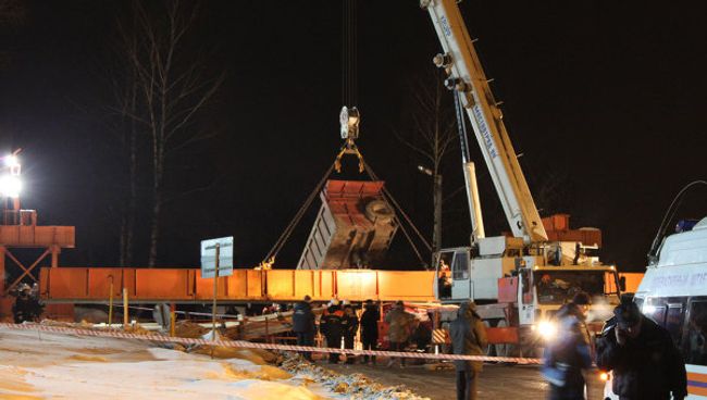 Обрушение надземного перехода в Химках Обрушение надземного перехода в Химках