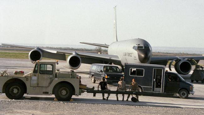 Американская военная база в Киргизии.