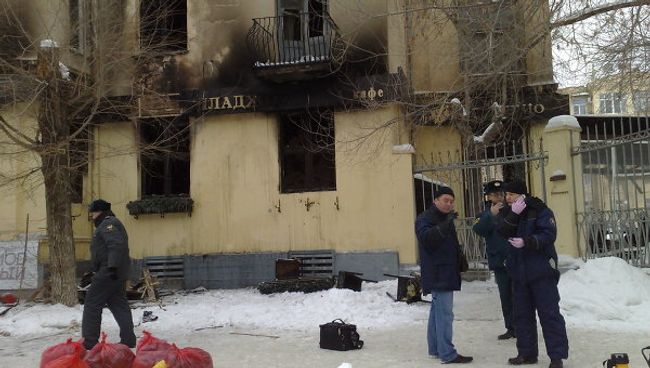 Взрыв и пожар в кафе Белладжио в Волгограде