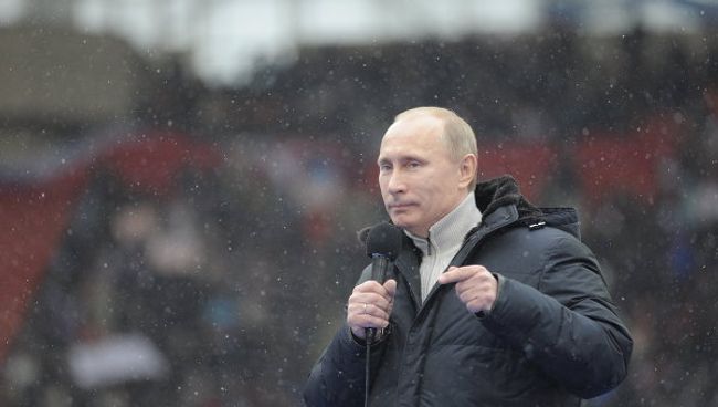 Премьер-министр РФ В.Путин выступил на митинге своих сторонников Защитим страну! Премьер-министр РФ В.Путин выступил на митинге своих сторонников Защитим страну!