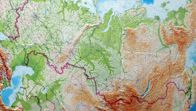 Карта России и сопредельных государств. Архивное фото