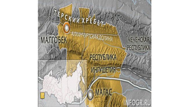 Карта. Ингушетия, город Малгобек Карта. Ингушетия, город Малгобек