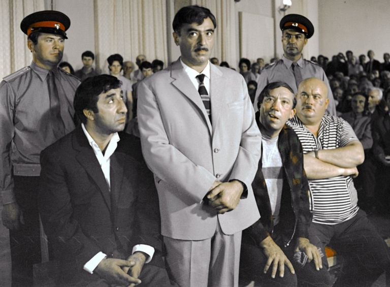 Мкртчян, Этуш, Никулин и Моргунов в фильме Кавказская пленница