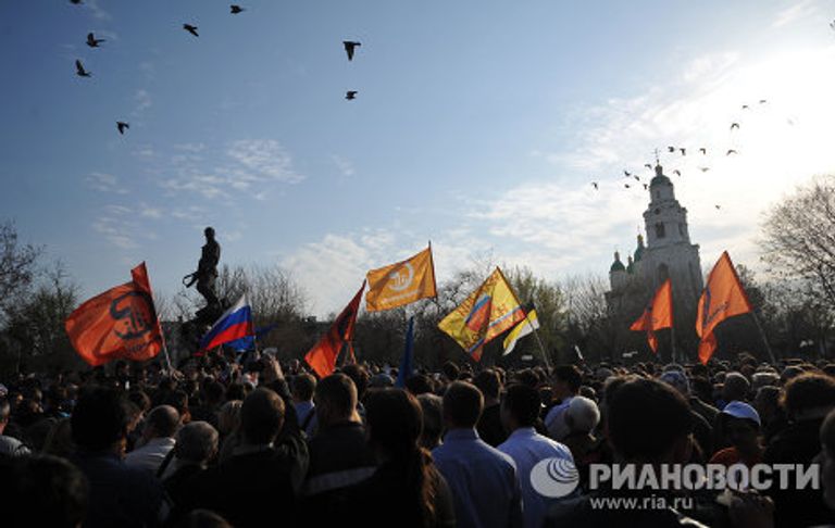 Митинг в поддержку экс-кандидата в мэры Астрахани Олега Шеина Митинг в поддержку экс-кандидата в мэры Астрахани Олега Шеина