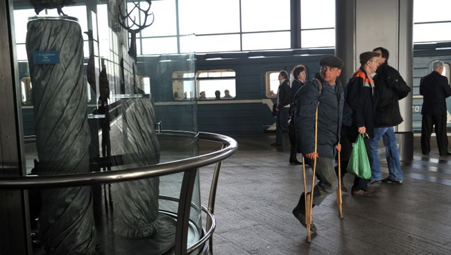 Пассажиры в московском метрополитене
