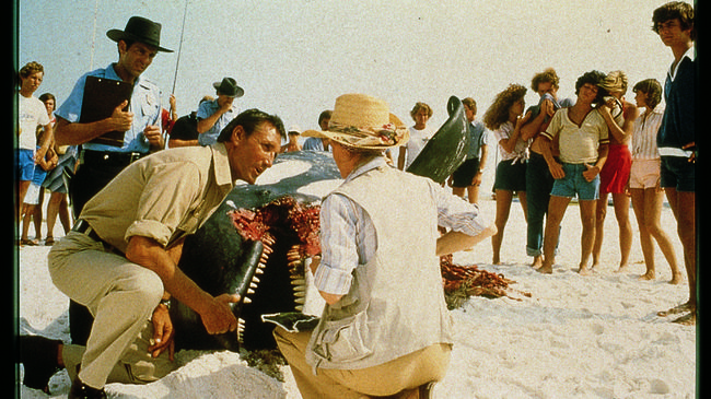Фрагмент съемок фильма Челюсти (Jaws) 1975