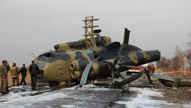 Аварийная посадка Ми-8 под Хабаровском