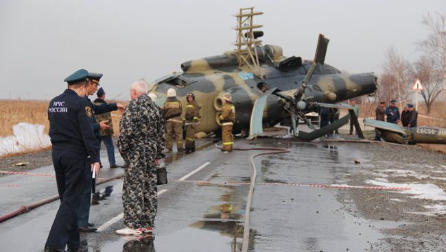 Аварийная посадка Ми-8 под Хабаровском