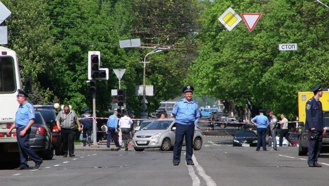 На месте взрыва в Днепропетровске