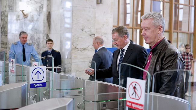 С.Собянин на открытии после ремонта станции Парк Культуры-кольцевая