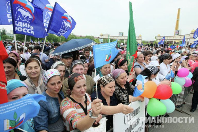 Первомайская акция профсоюзов в Грозном Первомайская акция профсоюзов в Грозном