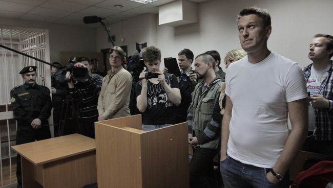 Алексей Навальный на заседании суда