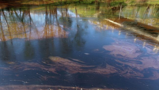 Разлив нефти. Архивное фото Разлив нефти. Архивное фото