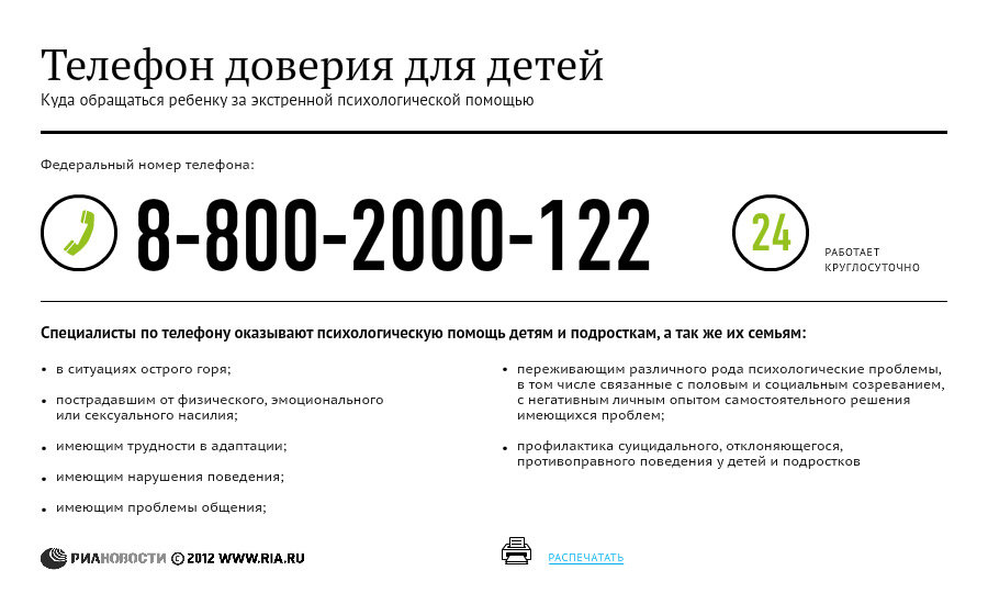 Телефон доверия для детей Телефон доверия для детей