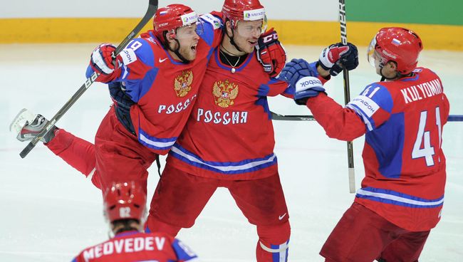 Хоккей. Чемпионат мира. Матч Россия - Финляндия