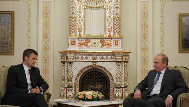 Беседа Владимира Путина с Хельге Лундом